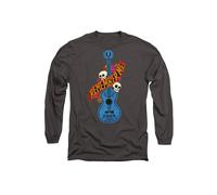 Disney Coco Remember Me Guitar With Skulls Long Sleeve T-Shirt, Charcoal Charcoal