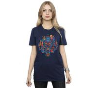 Disney Coco Tree Pattern Cotton Boyfriend T-Shirt In Navy Navy