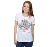 Disney Women's Coco Tree Pattern Cotton T-Shirt in White | Size: Medium Disney White M