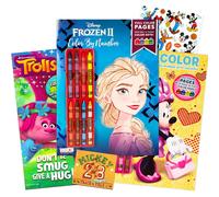 Disney Color by Numbers Books for Girls Set ~ 3 Pack Coloring Books Bundle Featuring Trolls Minnie Mouse and Frozen 2 with Stickers (Color by Numbe