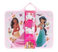 Disney Colouring Travel Set 4x Mini Markers, 6x Mini Pencils, 5x Colouring Sheets, 2x Sticker Sheets & 2x Stencils - (Disney Princess)