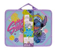 Disney Colouring Travel Set 4x Mini Markers, 6x Mini Pencils, 5x Colouring Sheets, 2x Sticker Sheets & 2x Stencils - (Stitch)