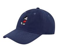 Disney Unisex's Mickey Mouse Embroidered Cotton Adjustable Dad Hat with Curved Brim Baseball Cap, Navy Blue, One Size (Pack of 6)