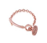 Disney Couture Kingdom Alice in Wonderland Rose Gold-Plated Curved Key Bracelet