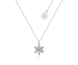Disney Couture Kingdom Frozen Anna Sterling Silver Crystal Snowflake Necklace