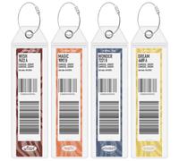 Disney Cruise Luggage Tags [4 Pack] for All Disney Cruise Line DCL Ships Dream, Fantasy, Magic, Wonder, Wish, Treasure, Adventure & Destiny in 2024 & 2025