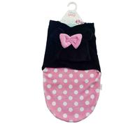 Disney Cudlie Baby Girl Minnie Mouse Swaddle with Minnie Mouse Bow Cap