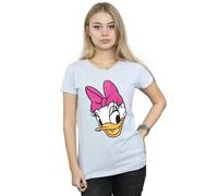 Disney Daisy Duck Head Painted Cotton T-Shirt In Grey Grey S