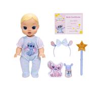 Disney Darlings Stitch Blonde Feature Doll 13" / 33cm, Officially Licensed by Jakks Pacific, Interactive Light Up & Sounds, Includes Fun Accessories, Perfect First Birthday Gift for Girls 3+