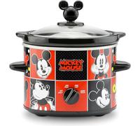 Disney DCM-200CN Mickey Mouse Slow Cooker, 2-Quart, Red/Black | Electric Kitchen Appliance for Dips, Soups & Other Dishes, Slow Cooker for Parties, Serving & Entertaining
