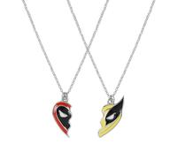 Disney Deadpool & Wolverine Kids Best Friend Split Heart Pendant Necklace Set