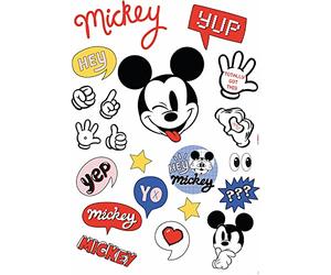 Disney Decorative Stickers by Komar - Its a Mickey Thing - Size: 50 x 70 cm - 21 Pieces - Wall Stickers for Children's Room Decoration