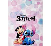 Disney Decorative Wall Poster Cartoon Series Lilo and Stitch Bubbles Print on Coated Paper 40 x 30 cm Without Frame