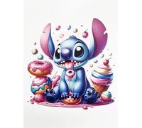 Disney Decorative Wall Poster Cartoon Stitch Series with Sweets Print on Coated Paper 40 x 30 cm Without Frame