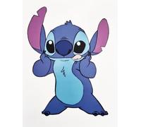 Disney Decorative Wall Poster Series Cartoon Stitch Tongue Print on Coated Paper 40 x 30 cm Without Frame
