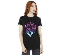 Disney Descendants Pink Crown Cotton Boyfriend T-Shirt In Black Black