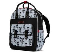 Disney Diaper Bag Backpack with Changing Pad Mickey Mouse - 16 Inch Nylon Baby Bag for Parents, Insulated Bottle Holders, Multiple Storage Compartments