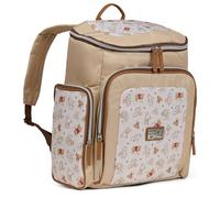 Disney Diaper Bag Backpack with Changing Pad Winnie the Pooh - 16” Nylon Baby Bag for Parents, Insulated Bottle Holders, Multiple Storage Pockets