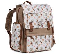 Disney Diaper Bag Backpack with Changing Pad Winnie the Pooh - 16” Nylon Baby Bag for Parents, Insulated Bottle Holders, Multiple Storage Pockets