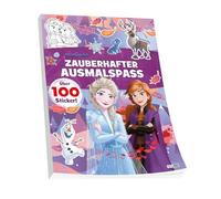Disney Die Eiskönigin: Zauberhafter Ausmalspaß: Malblock (vierfarbig) mit über 100 Stickern