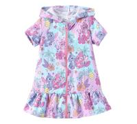 Disney Disney Minnie Frozen Stitch Zip Up Terry Hooded Bathing Suit, Disney Multi-coloured stitching, 4-5 ans