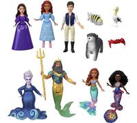 Disney Disney The Little Mermaid Land Age 3+ and Sea Ariel Ultimate Story Set with 7 Small Dolls and 4 Friend Figures, Includes Human and Mermaid Ariel Dolls , HND30