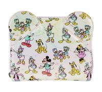 Disney: Disney100 Mickey & Friends Classic All-Over Print Iridescent Zip Around Wallet