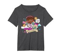 Disney Doc McStuffins Hugs Prescribed T-Shirt T-Shirt, Women's Plus, Dark Heather Grey, 4X
