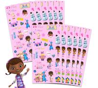 Disney Doc McStuffins Party Favors for Boys & Girls Bundle ~ 12 Pack Doc McStuffins Sticker Sheets for Kids Birthday Party Goodie Bags | Doc McStuffi