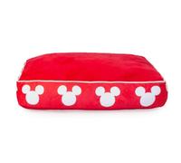 Disney Dog Bed, Mickey Mouse Ears Icon Red White, Rectangle Gusset