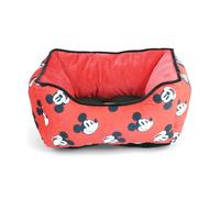 Disney Dog Bed, Mickey Mouse Expressions Scattered Red, Cuddler