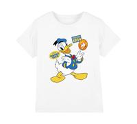 Disney Donald Duck Badges Kids T Shirt, White, 3-4