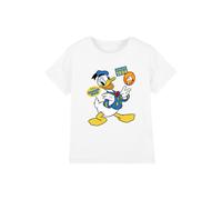 Disney Donald Duck Badges Kids T-Shirt, White | Size: 7-8 Years Disney White 7-8 Years