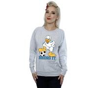 Disney Donald Duck Bring It Sweatshirt In Grey Grey XL