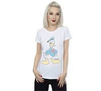 (L, White) Disney Womens/Ladies Donald Duck Classic Cotton T-Shirt