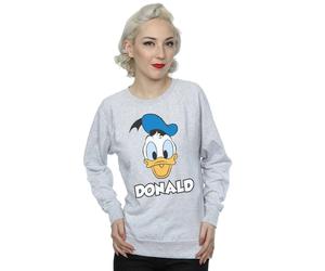 Disney Donald Duck Face Cotton Sweatshirt In Grey Grey