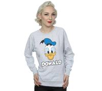 Disney Donald Duck Face Cotton Sweatshirt In Grey Grey S
