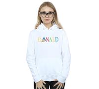 Disney Women's Donald Duck Letters Hoodie in White | Size: Large Disney White L