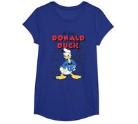 Disney Donald Duck Original Donald How To Draw Background T-Shirt, Girls, Royal Blue, Medium