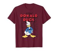 Disney Donald Duck Original Donald How To Draw Background T-Shirt, Men, Burgundy, Small