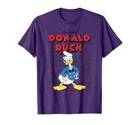 Disney Donald Duck Original Donald How To Draw Background T-Shirt, Men, Purple, Large
