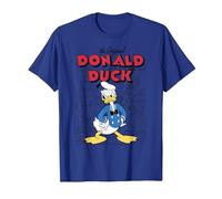 Disney Donald Duck Original Donald How To Draw Background T-Shirt, Men, Royal Blue, Medium
