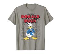 Disney Donald Duck Original Donald How To Draw Background T-Shirt, Men, Slate Grey, Medium