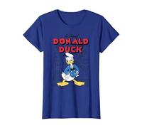 Disney Donald Duck Original Donald How To Draw Background T-Shirt, Women, Royal Blue, Medium