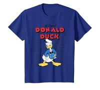 Disney Donald Duck Original Donald How To Draw Background T-Shirt, Youth, Royal Blue, Medium