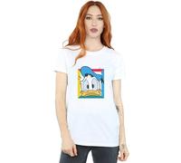 Disney Donald Duck Panicked Cotton Boyfriend T-Shirt In White White L