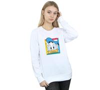 Disney Donald Duck Panicked Sweatshirt In White White XL