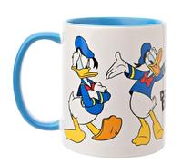 Disney Donald Duck Tea & Coffee Ceramic Mug - Light Blue/White Glazed | Stoneware Icons & Villains Drinking Cup (325ml / 11.4oz)