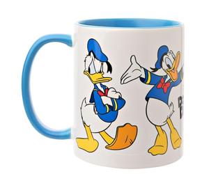 Disney Donald Duck Tea & Coffee Ceramic Mug - Light Blue/White Glazed | Stoneware Icons & Villains Drinking Cup (325ml / 11.4oz)