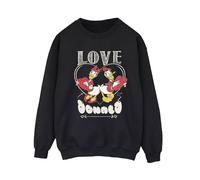 Disney Women's Donald Duck Valentine Sweatshirt in Black | Size: 4XL Disney Black 4XL